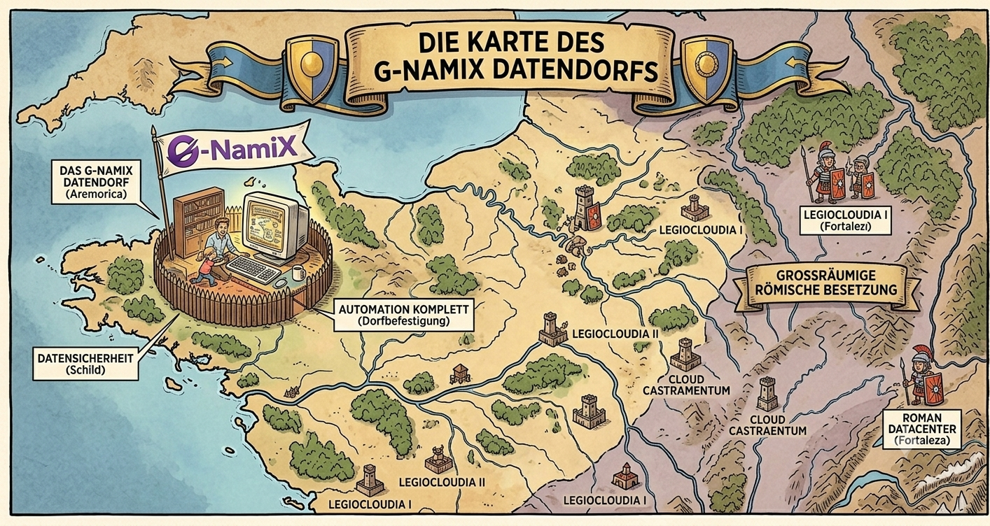 Das gallische Dorf der Datensouveränität Comic